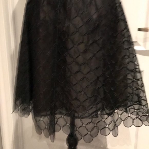 BCBG prom wedding black circles sweetheart dress 2 - Picture 3 of 4